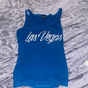Las Vegas blue tank top